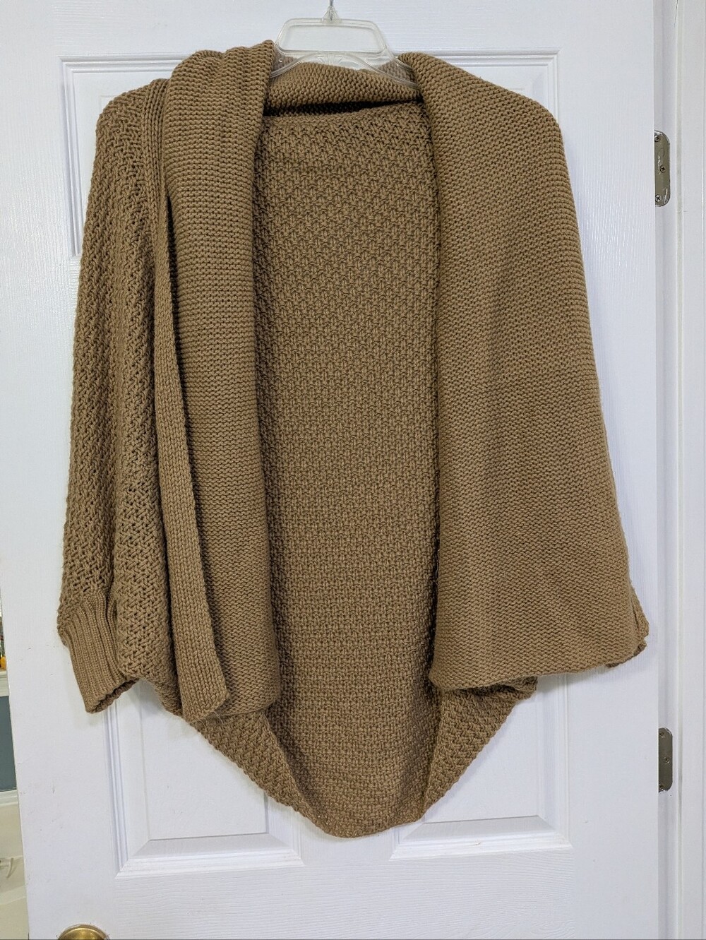 Open-Front Knit Batwing Sleeve Sweater Cardigan